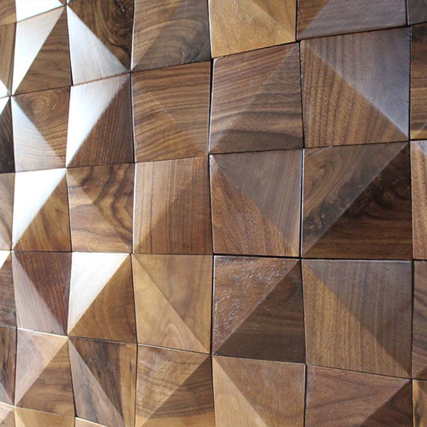 3D Textured Diamond Natural Walnut Walling 7.125