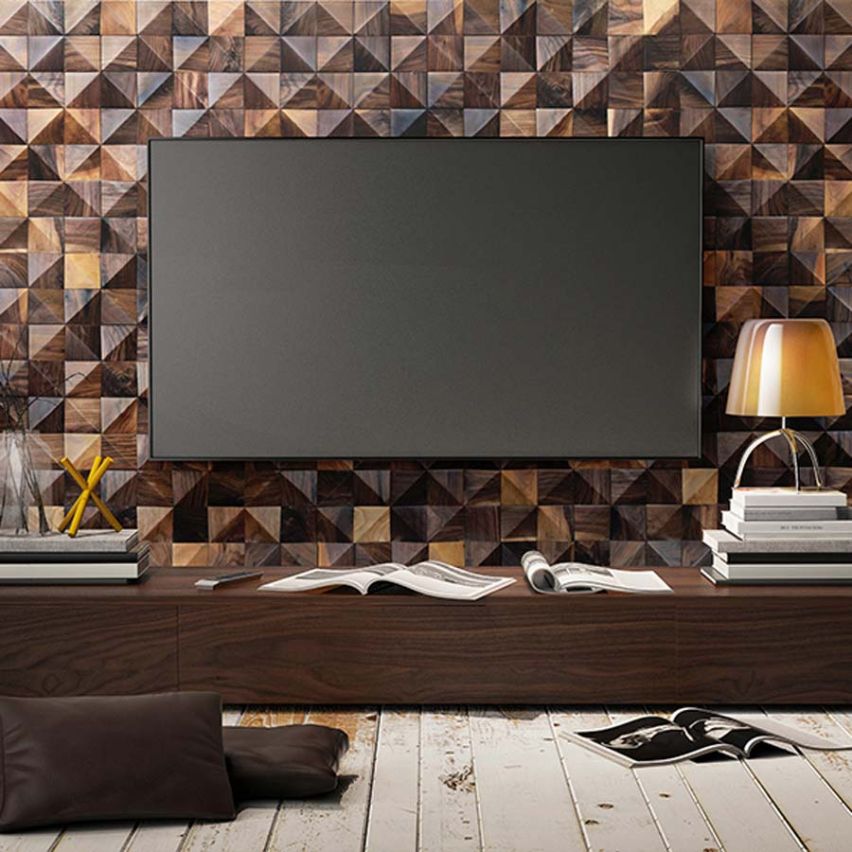 3D Textured Diamond Natural Walnut Walling 7.125