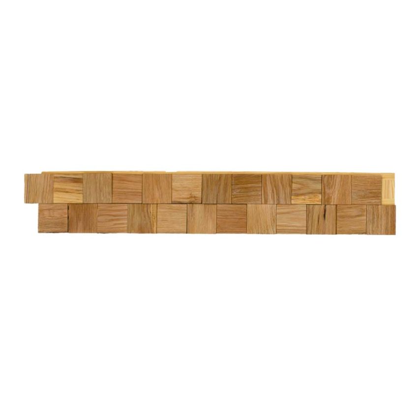 3D Textured Natural End Grain White Oak Walling 7.5