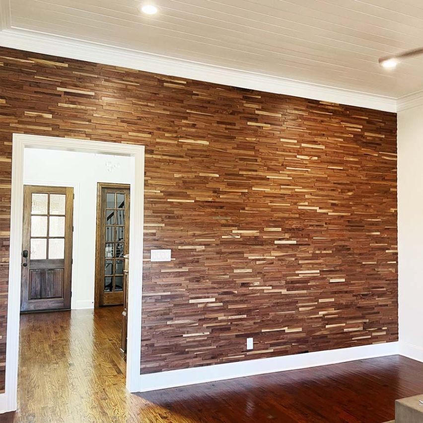 3D Textured Natural Walnut Walling 7.9
