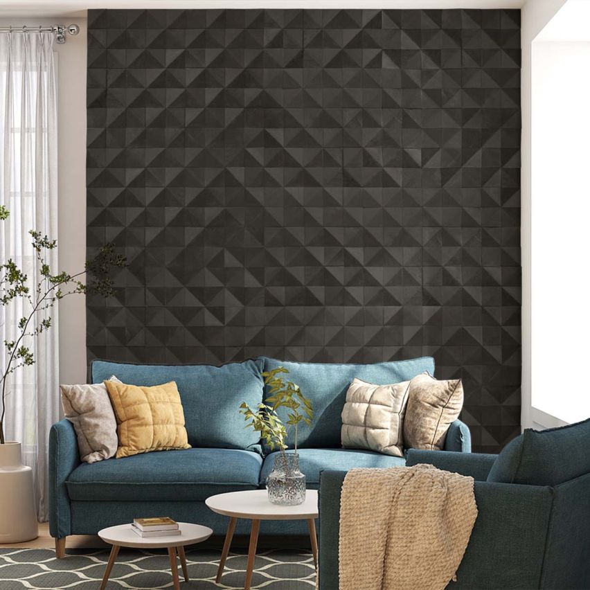 3D Textured Diamond Onyx White Oak Walling 7.5