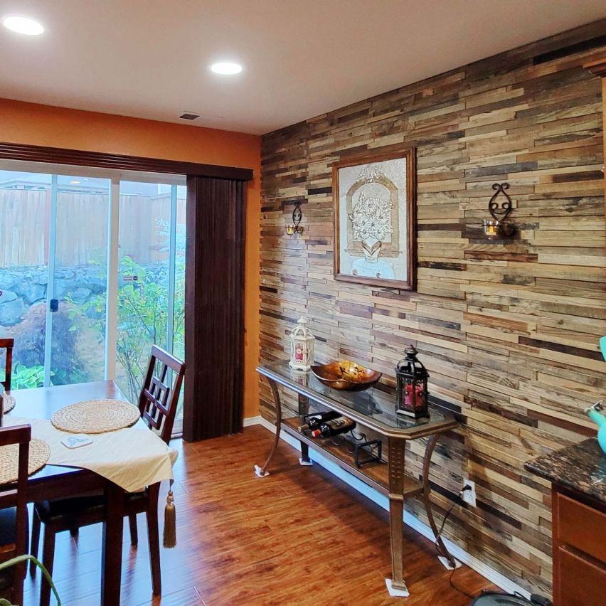 3D Textured Reclaimed Pine Walling 7.9