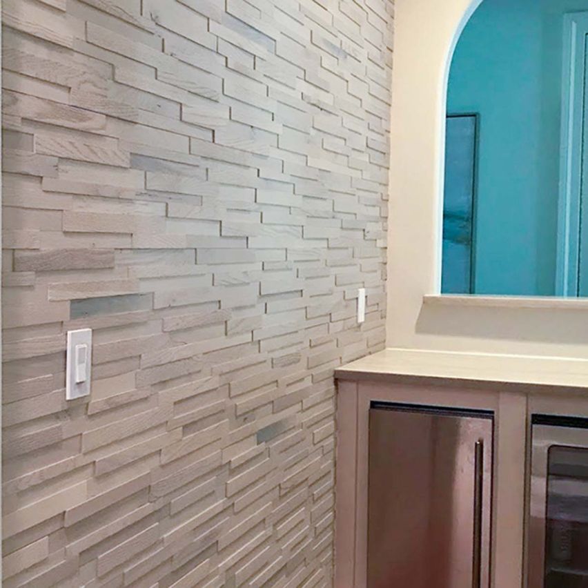 3D Textured Alpine White Oak Walling
