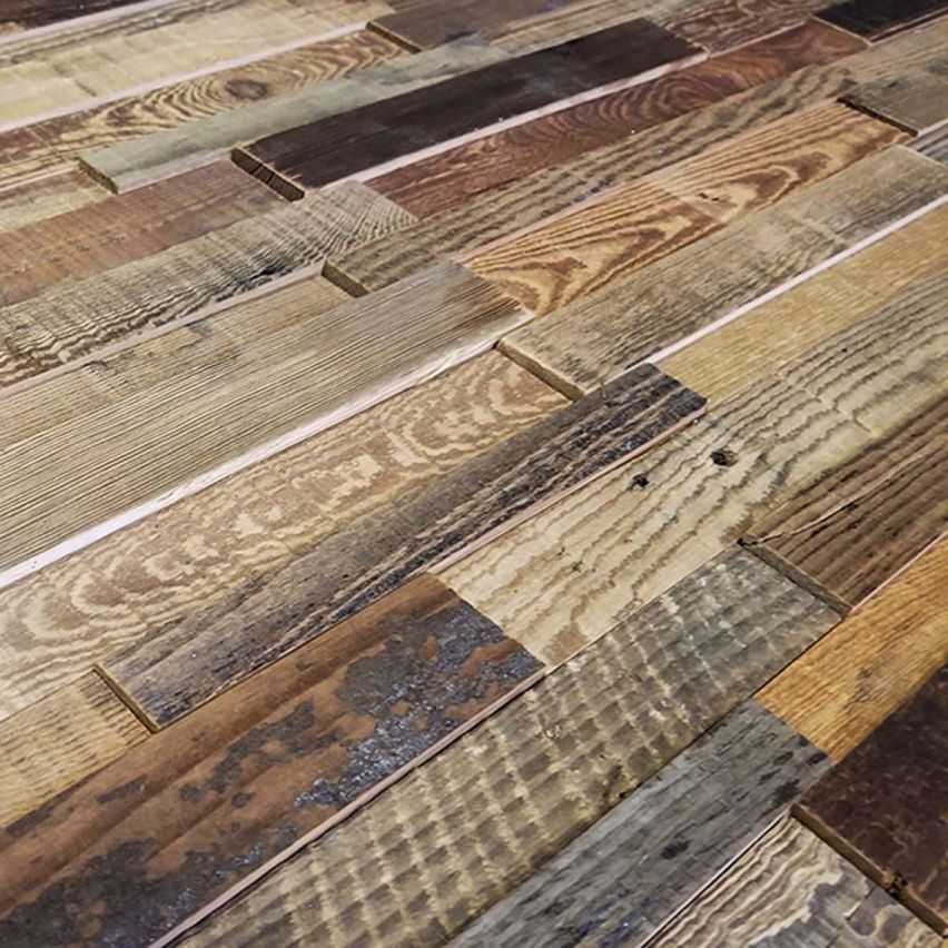 3D Textured Reclaimed Pine Walling 7.9