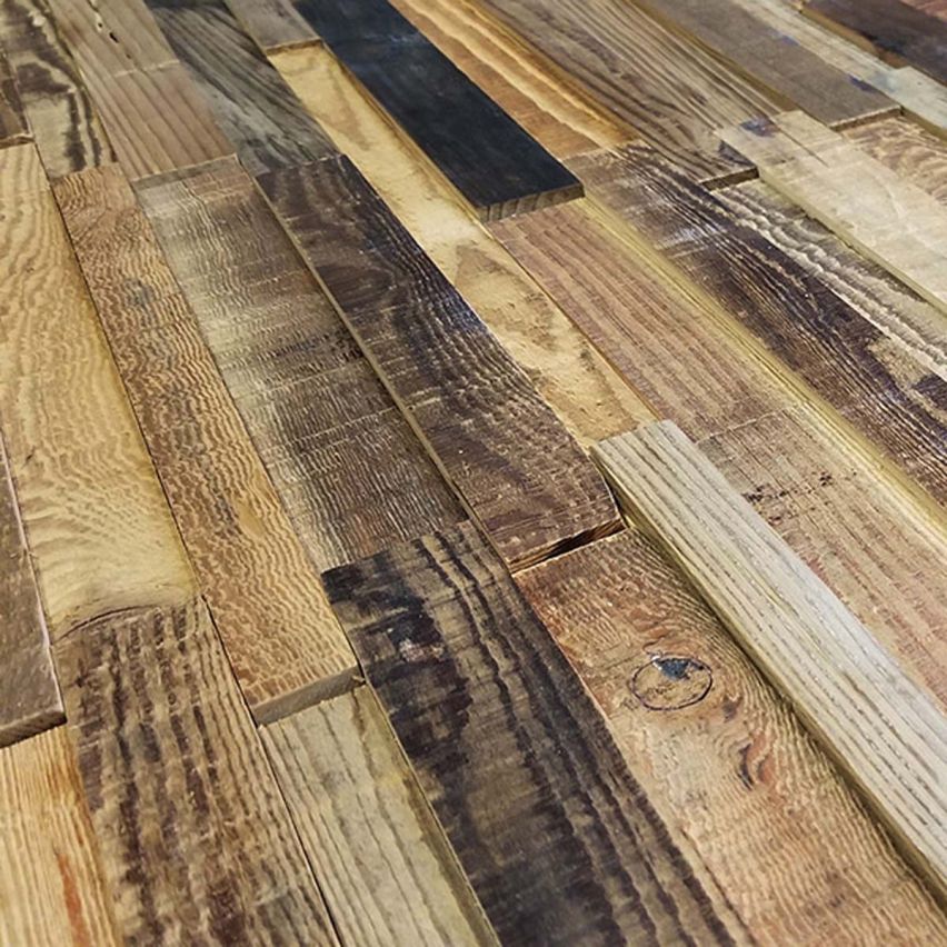 3D Textured Reclaimed Pine Walling 7.9