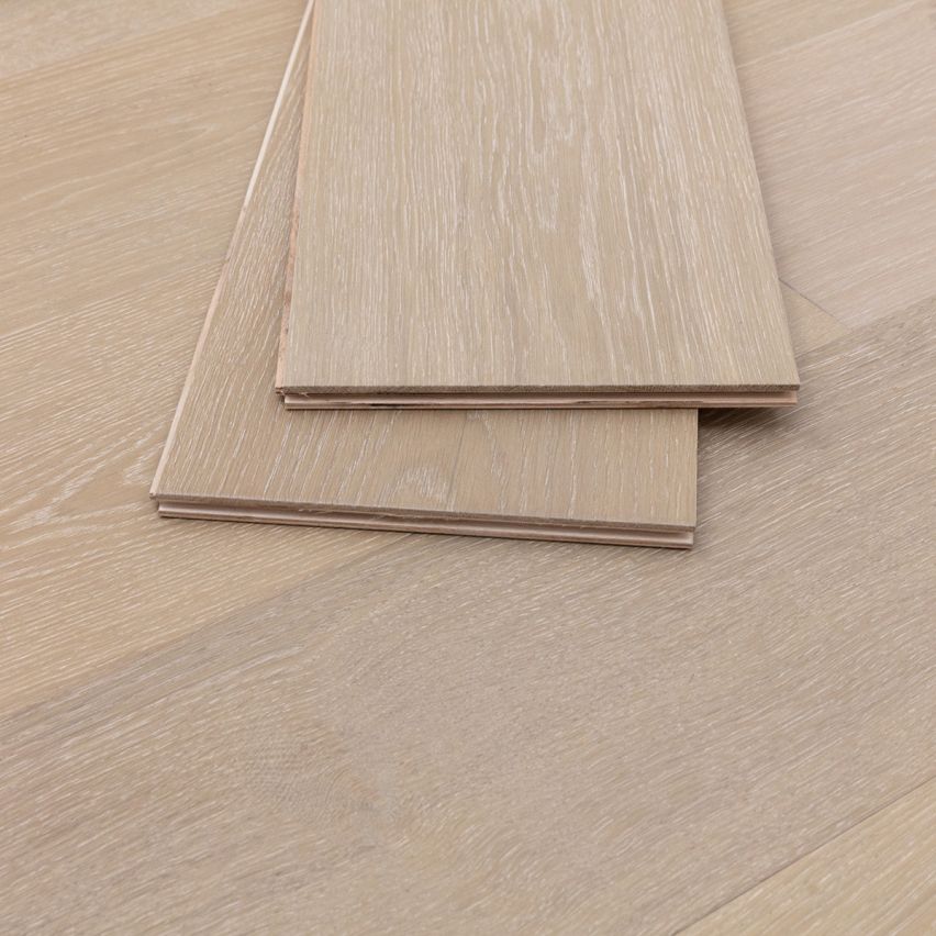 Wire Brushed Caladesi White Oak Flooring - 9.5