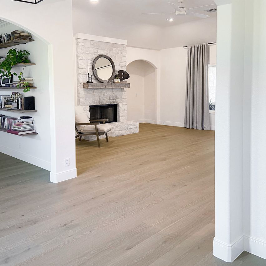 Wire Brushed Caladesi White Oak Flooring - 9.5