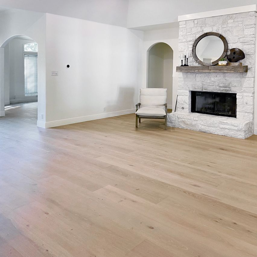 Wire Brushed Caladesi White Oak Flooring - 9.5