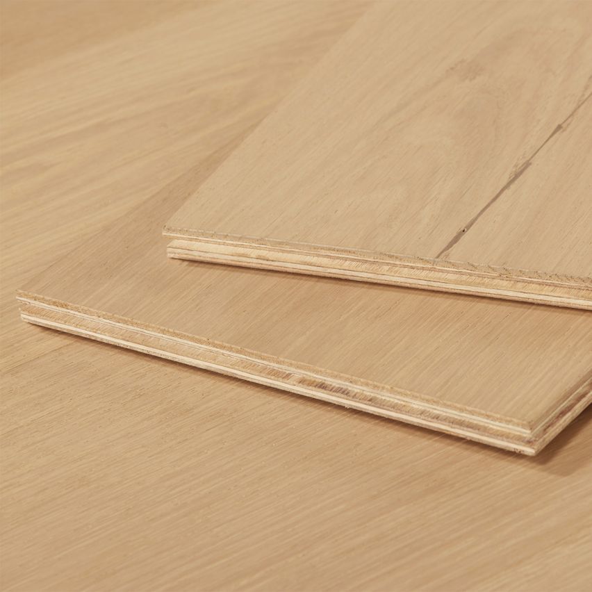 Wire Brushed Carmel White Oak Flooring - 9.5