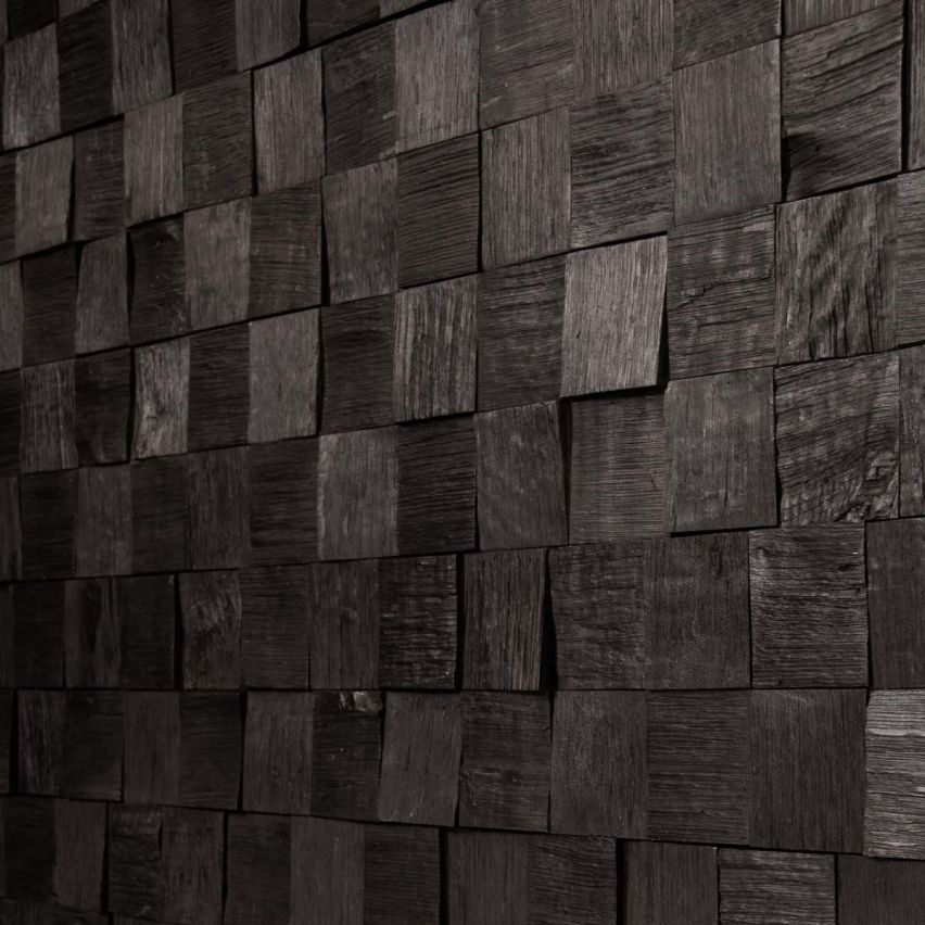 3D Textured Onyx End Grain White Oak Walling 7.5