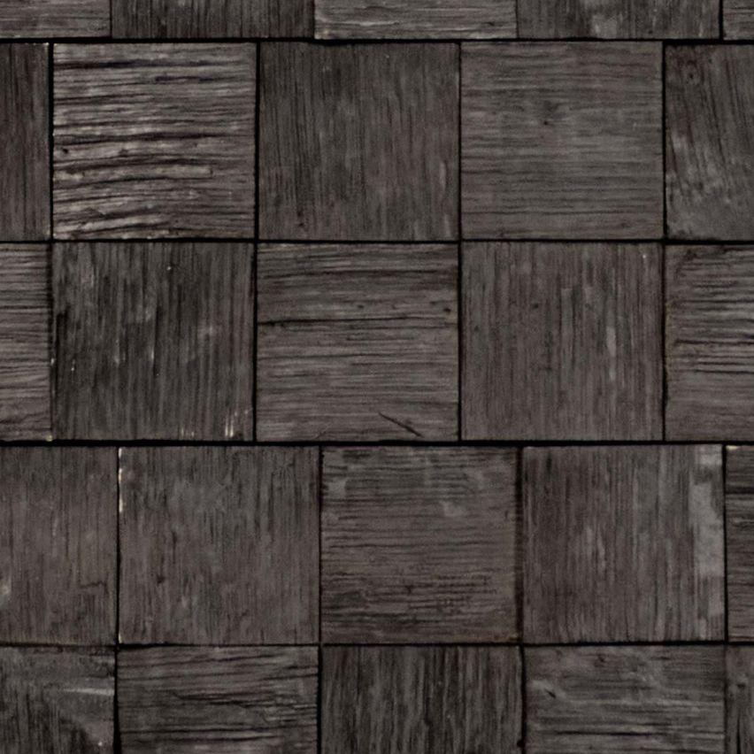 3D Textured Onyx End Grain White Oak Walling 7.5