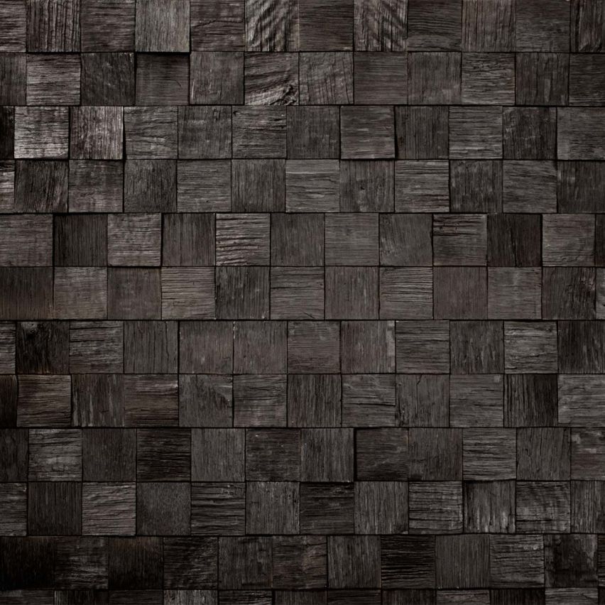 3D Textured Onyx End Grain White Oak Walling 7.5