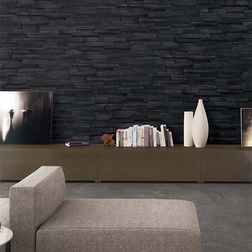 3D Textured Ebony White Oak Walling 7.9