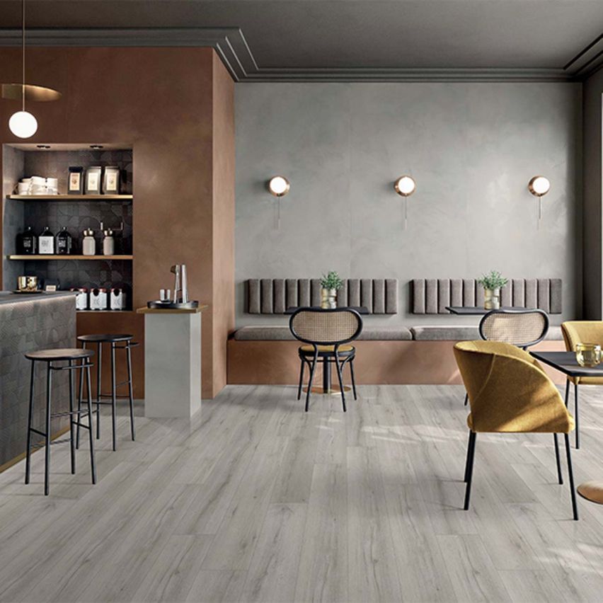 Embossed Latte Luxury Vinyl Flooring - 7