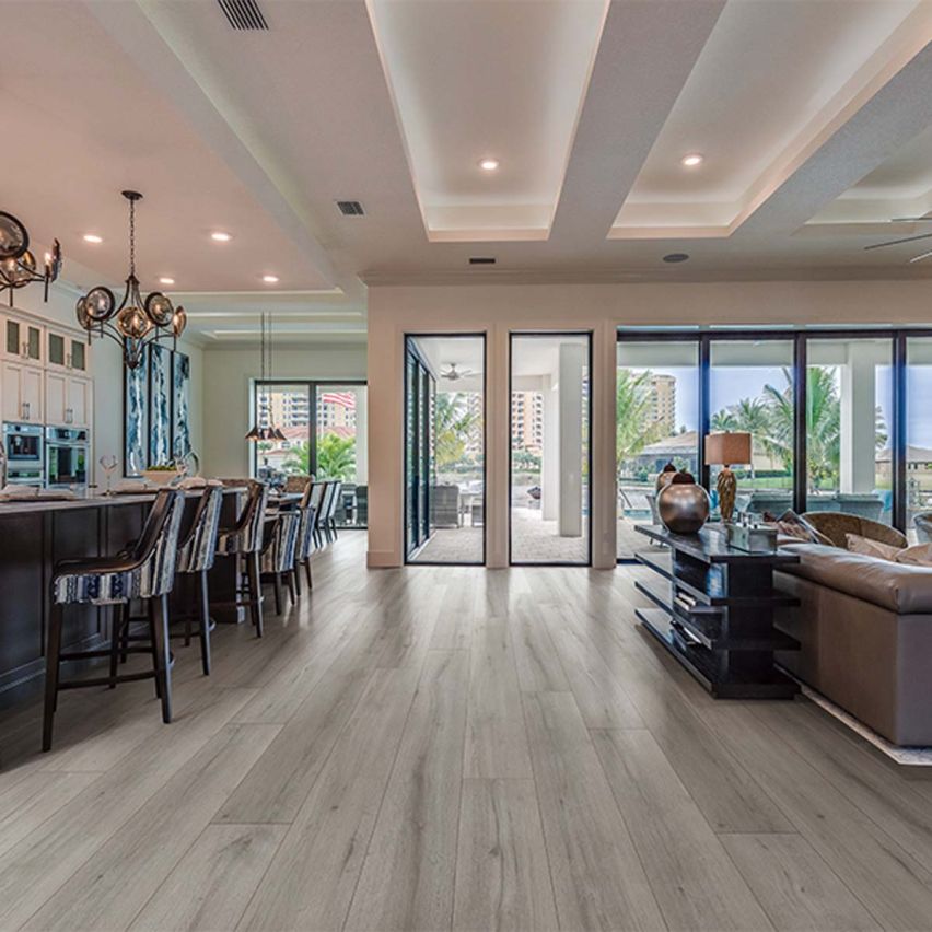Embossed Latte Luxury Vinyl Flooring - 7