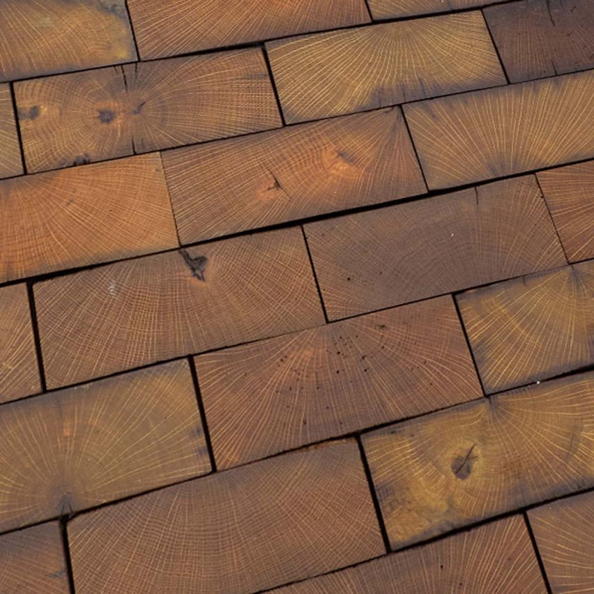 Smooth Reclaimed End Grain White Oak Walling 36