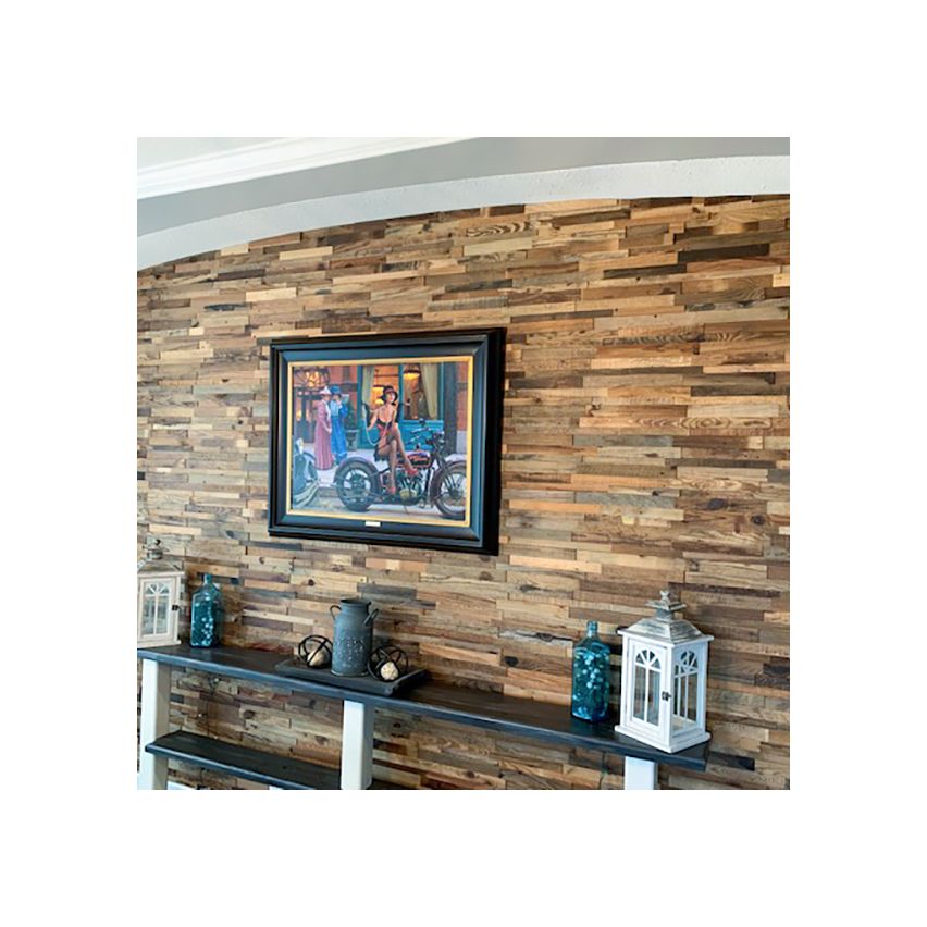 3D Textured Reclaimed Pine Walling 7.9