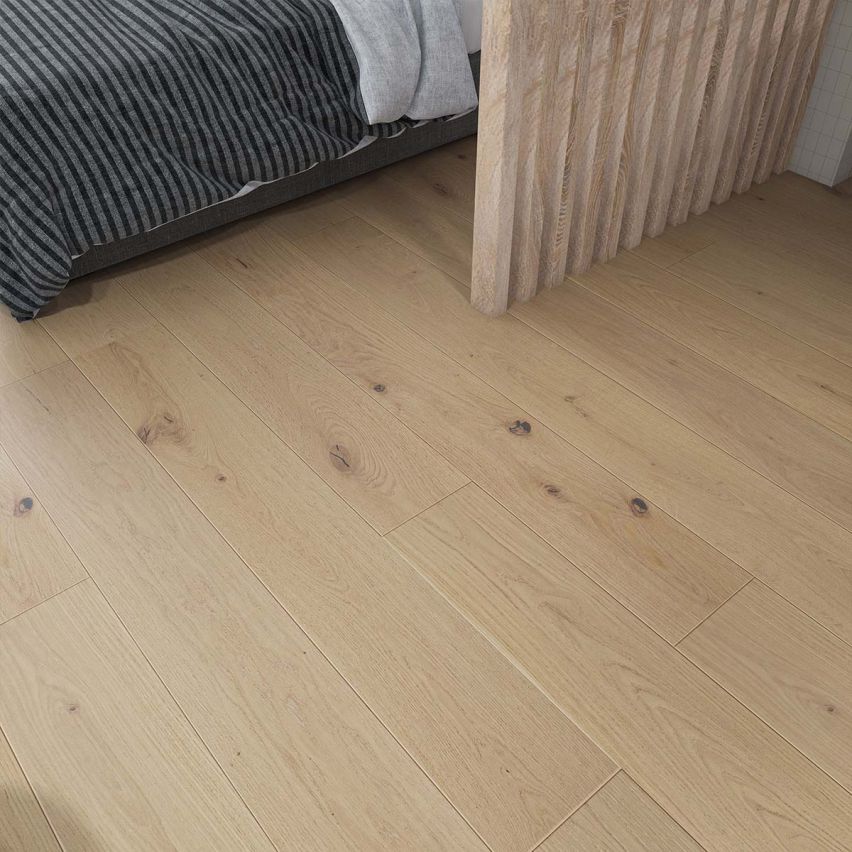 Wire Brushed Lisbon White Oak Flooring - 7.5