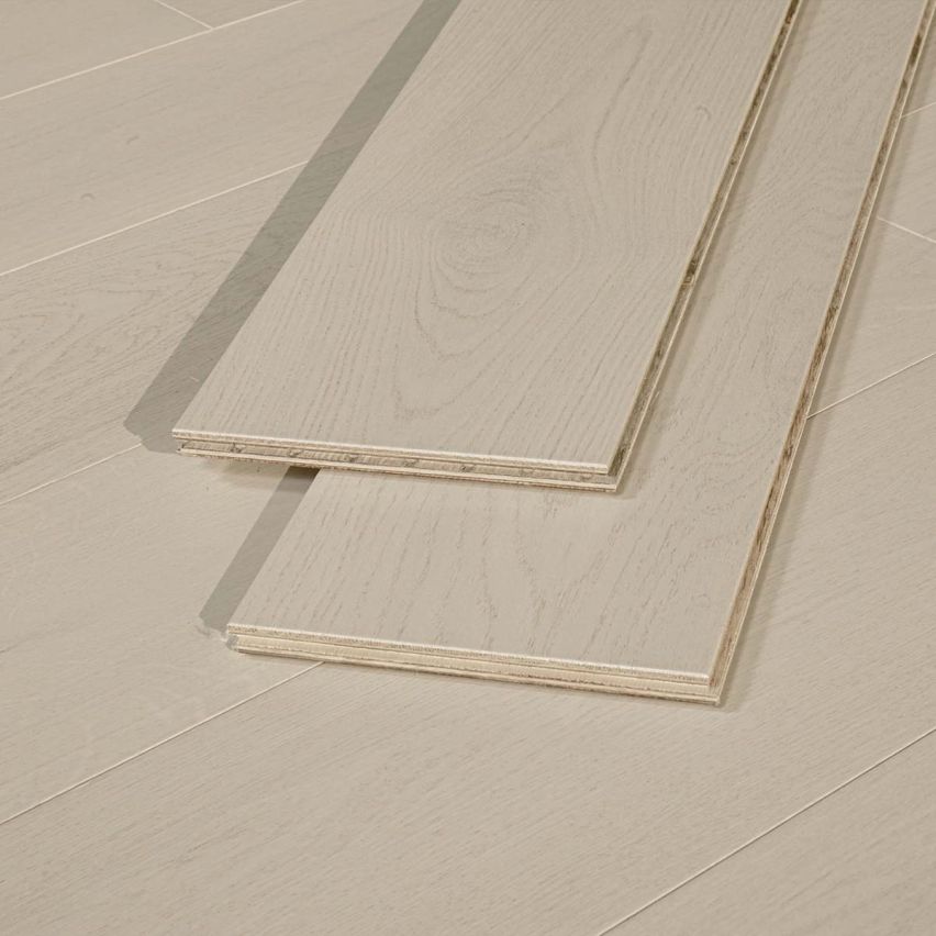 Wire Brushed Massa White Oak Flooring - 7.5