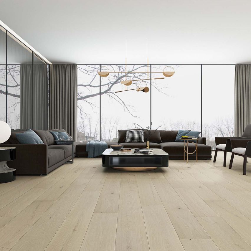Wire Brushed Massa White Oak Flooring - 7.5