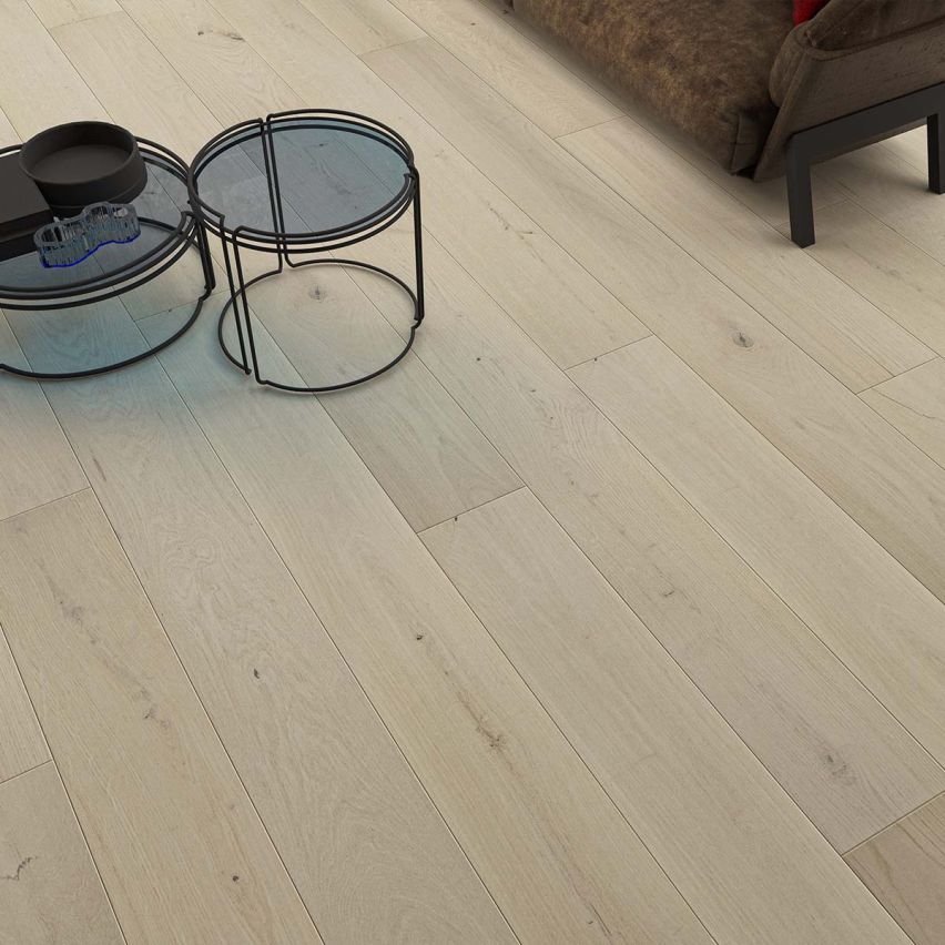 Wire Brushed Massa White Oak Flooring - 7.5