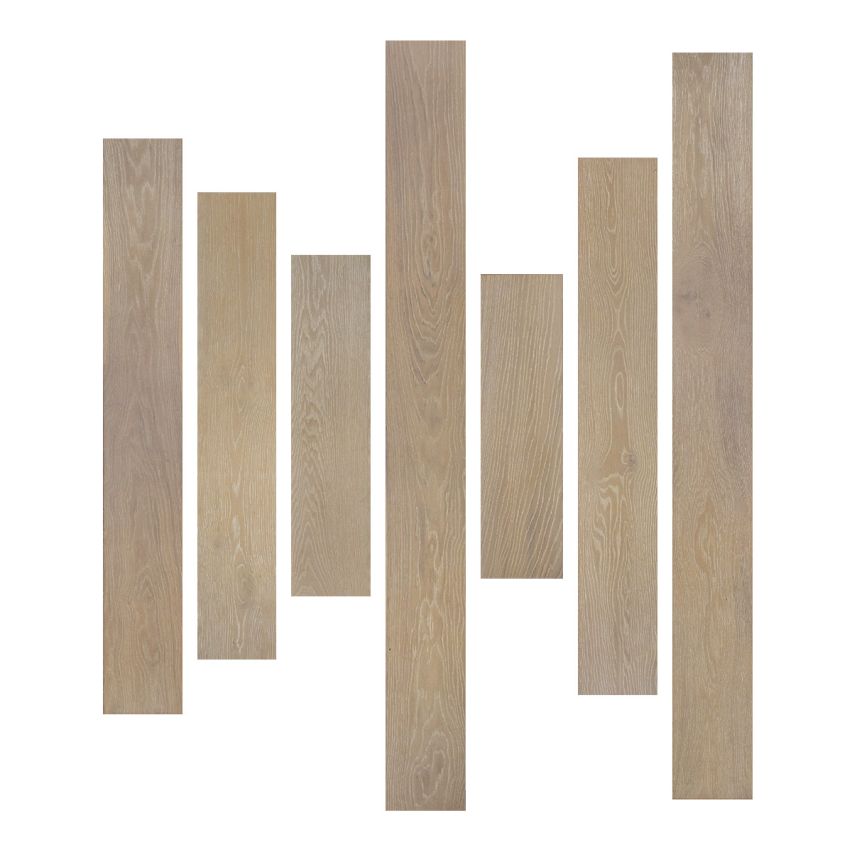 Wire Brushed Meribel White Oak Flooring - 7.5