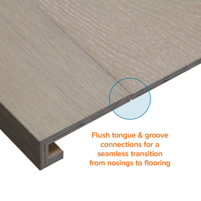 Wire Brushed Meribel White Oak Flooring - 7.5