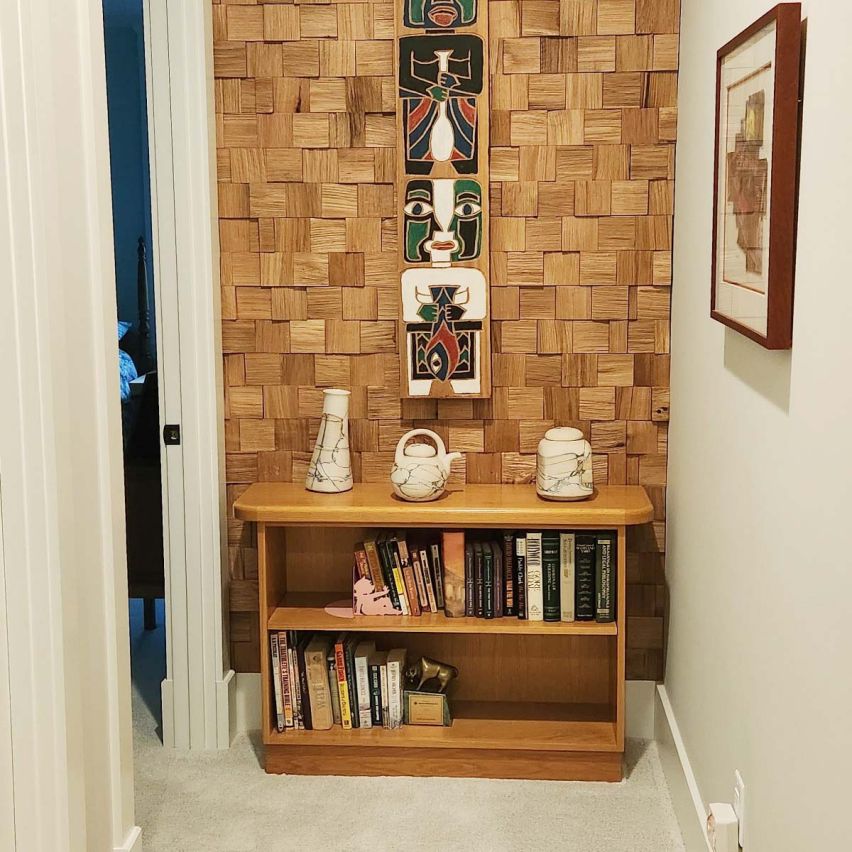 3D Textured Natural End Grain White Oak Walling 7.5