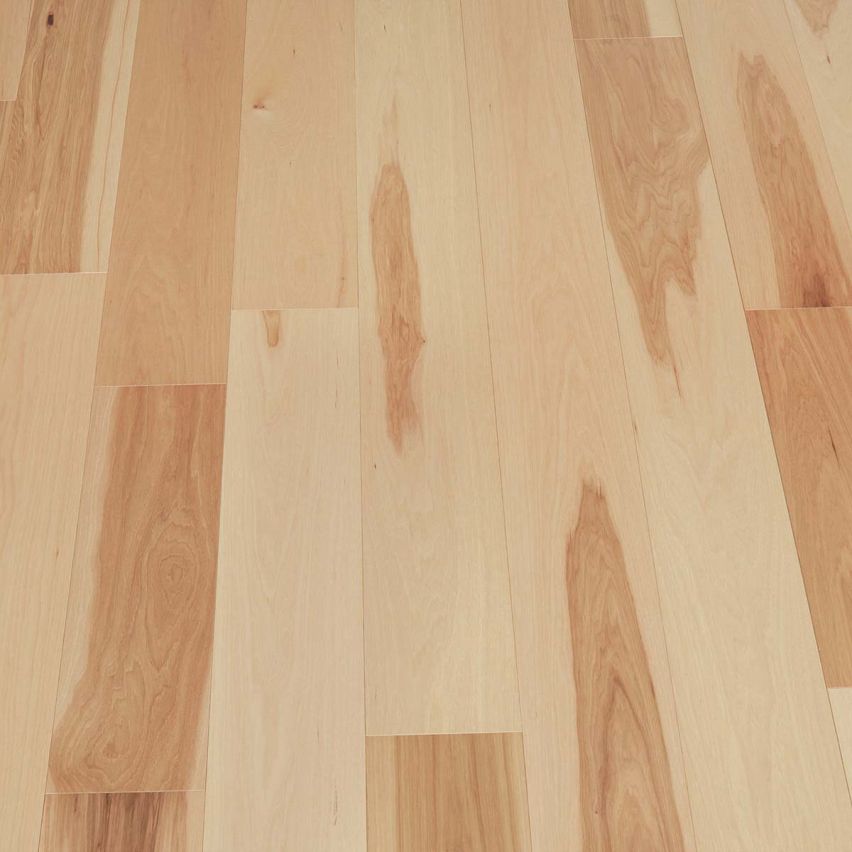 Wire Brushed Natural Hickory Flooring - 7.5