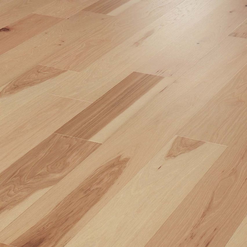 Wire Brushed Natural Hickory Flooring - 7.5