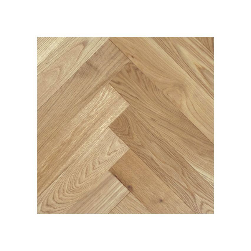Wire Brushed Natural Herringbone White Oak Flooring - 4.33