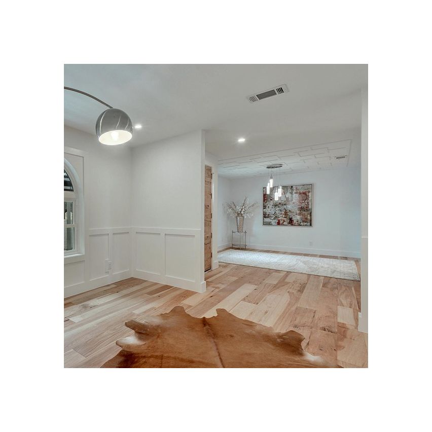 Hand Scraped Natural Hickory Flooring - 7.5
