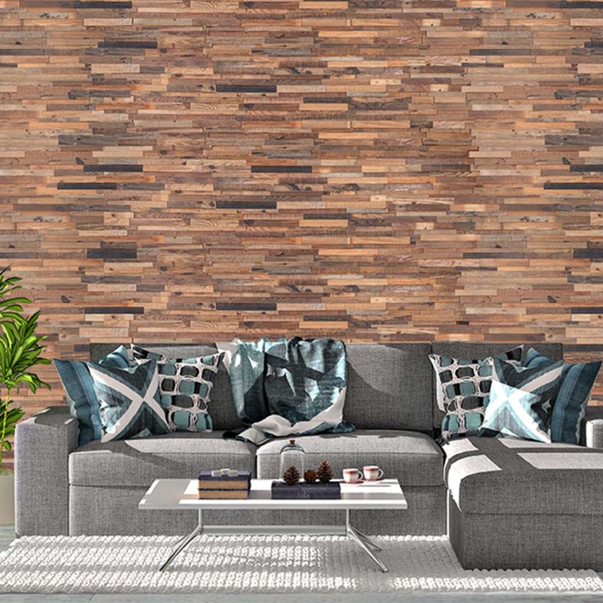 3D Textured Reclaimed Pine Walling 7.9