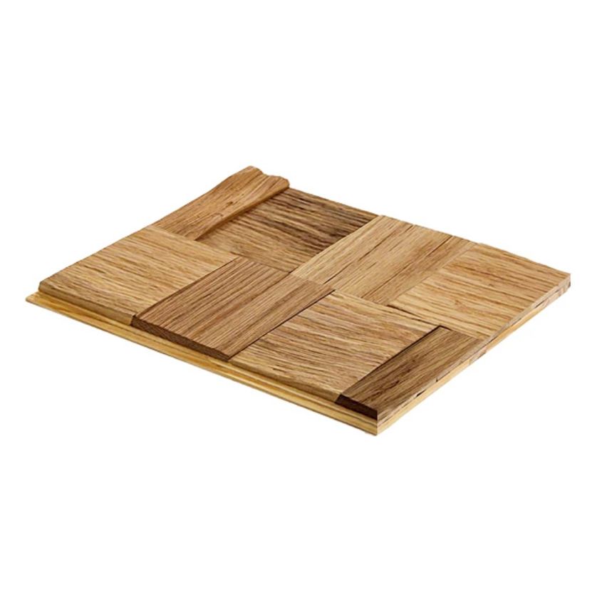 3D Textured Natural End Grain White Oak Walling 7.5