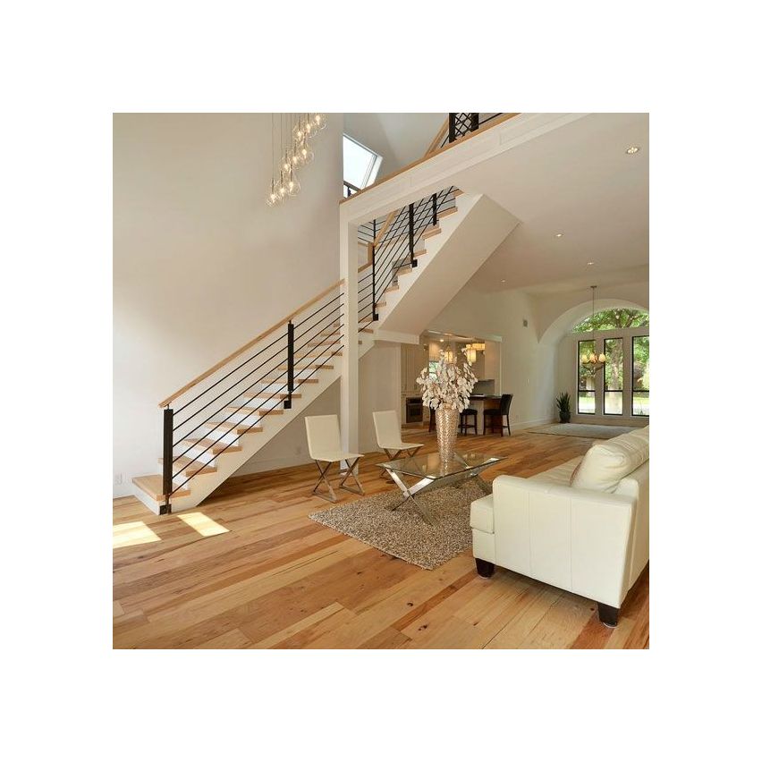 Hand Scraped Natural Hickory Flooring - 7.5