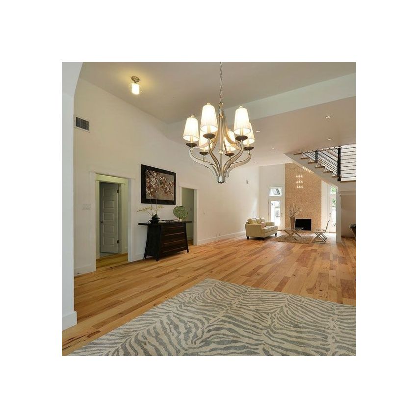 Hand Scraped Natural Hickory Flooring - 7.5