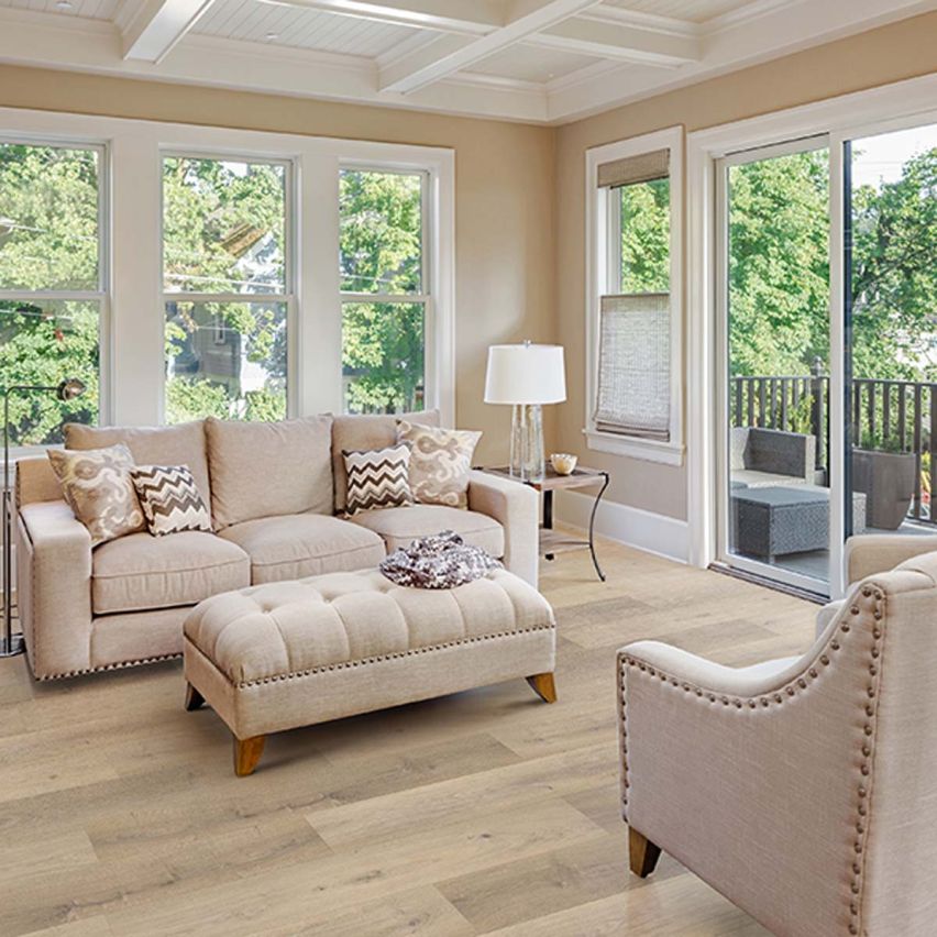 Wire Brushed Everest White Oak Rigid Core Vinyl