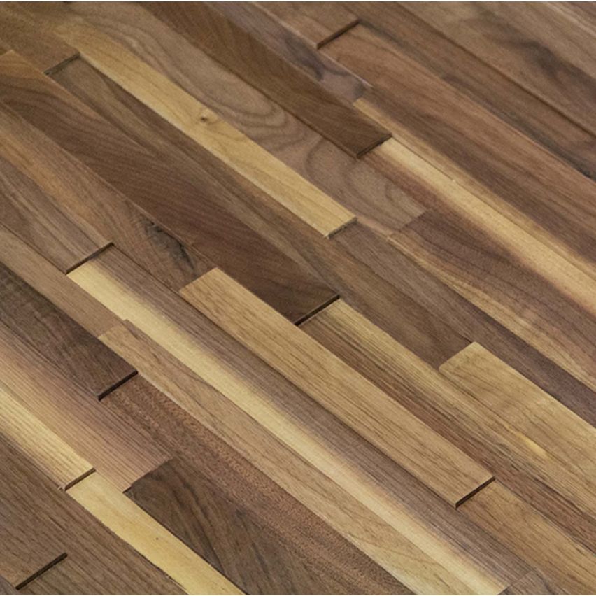 3D Textured Natural Walnut Walling 7.9