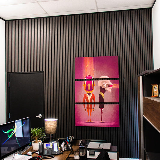 Pebble White Oak Acoustic Slat Panels 94.5"