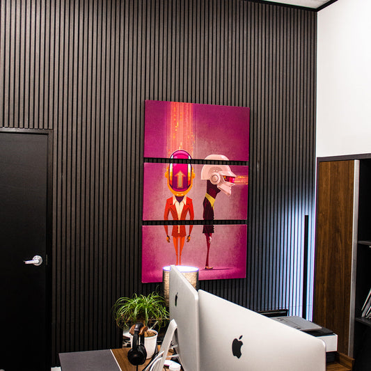 Pebble White Oak Acoustic Slat Panels 94.5"