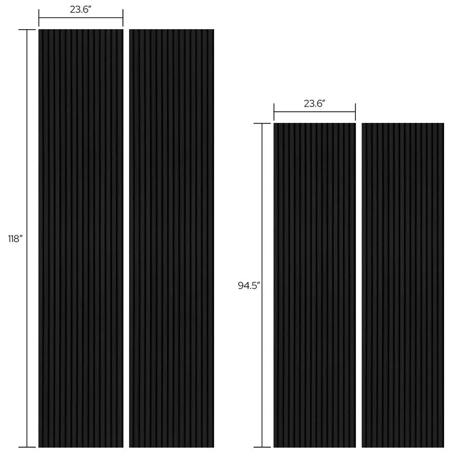 Midnight Oak Acoustic Slat Panels 120"