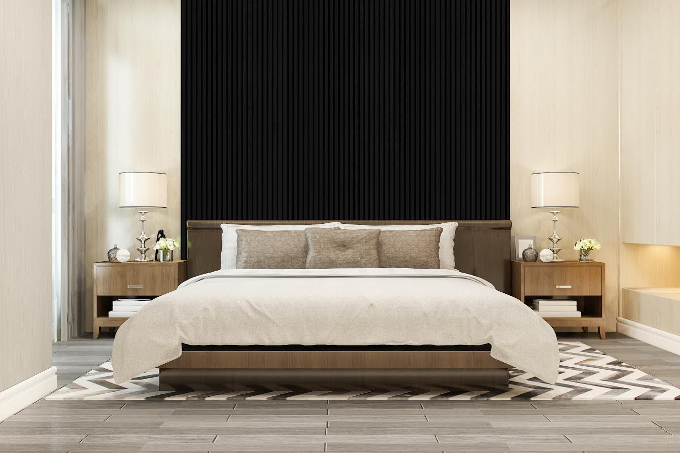 Midnight Oak Acoustic Slat Panels 120"