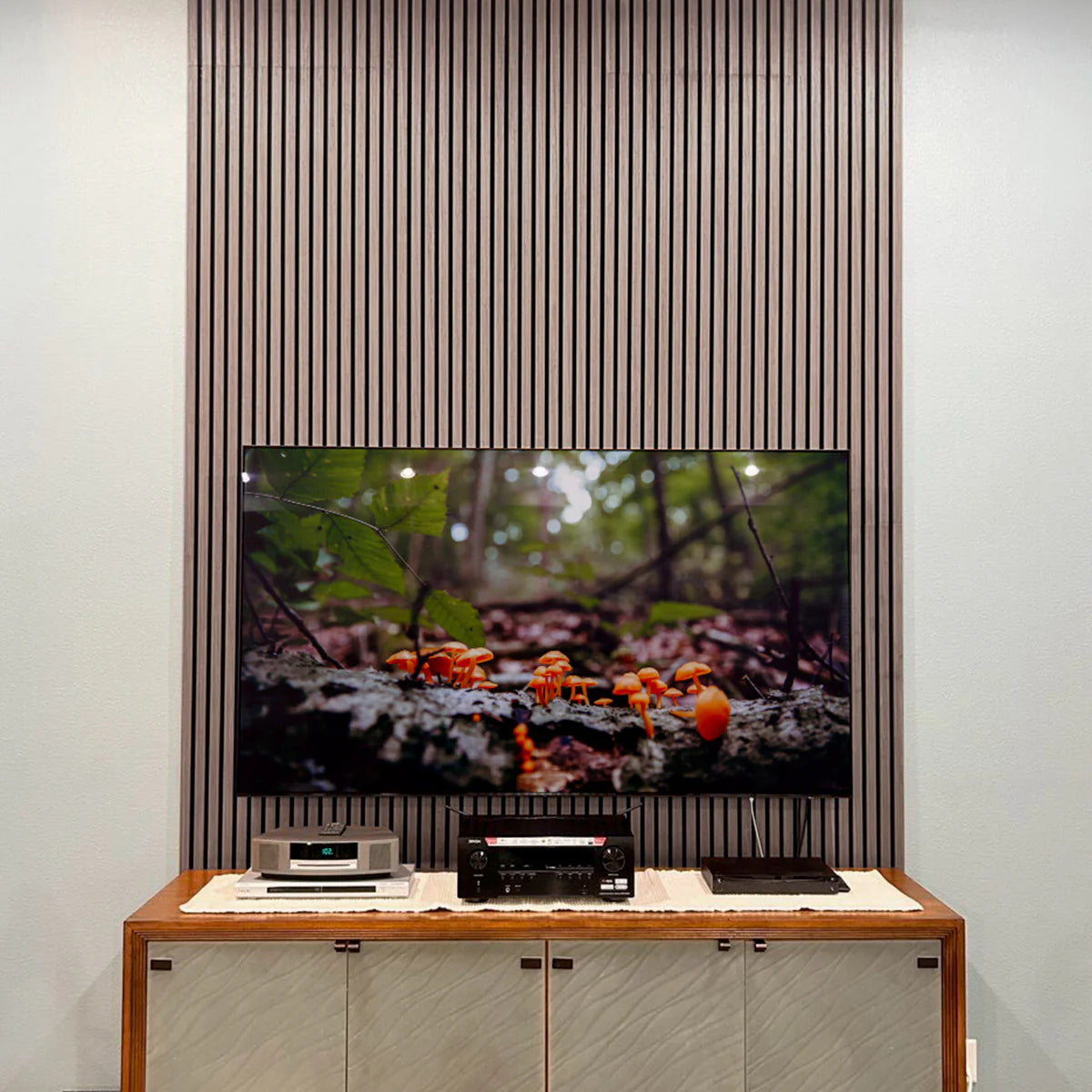 Leather Oak Acoustic Slat Panels 94.5"