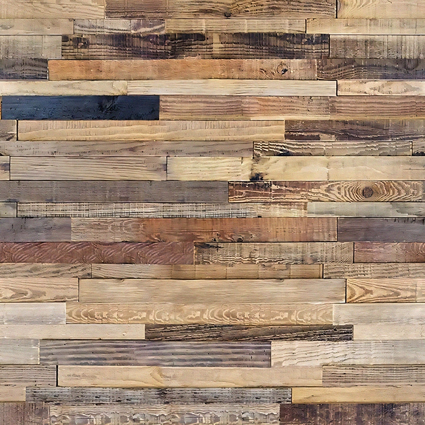 Reclaimed Pine 3D Stacked Panels
