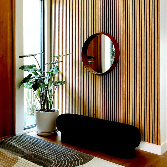 Natural Oak Acoustic Slat Panels 120"