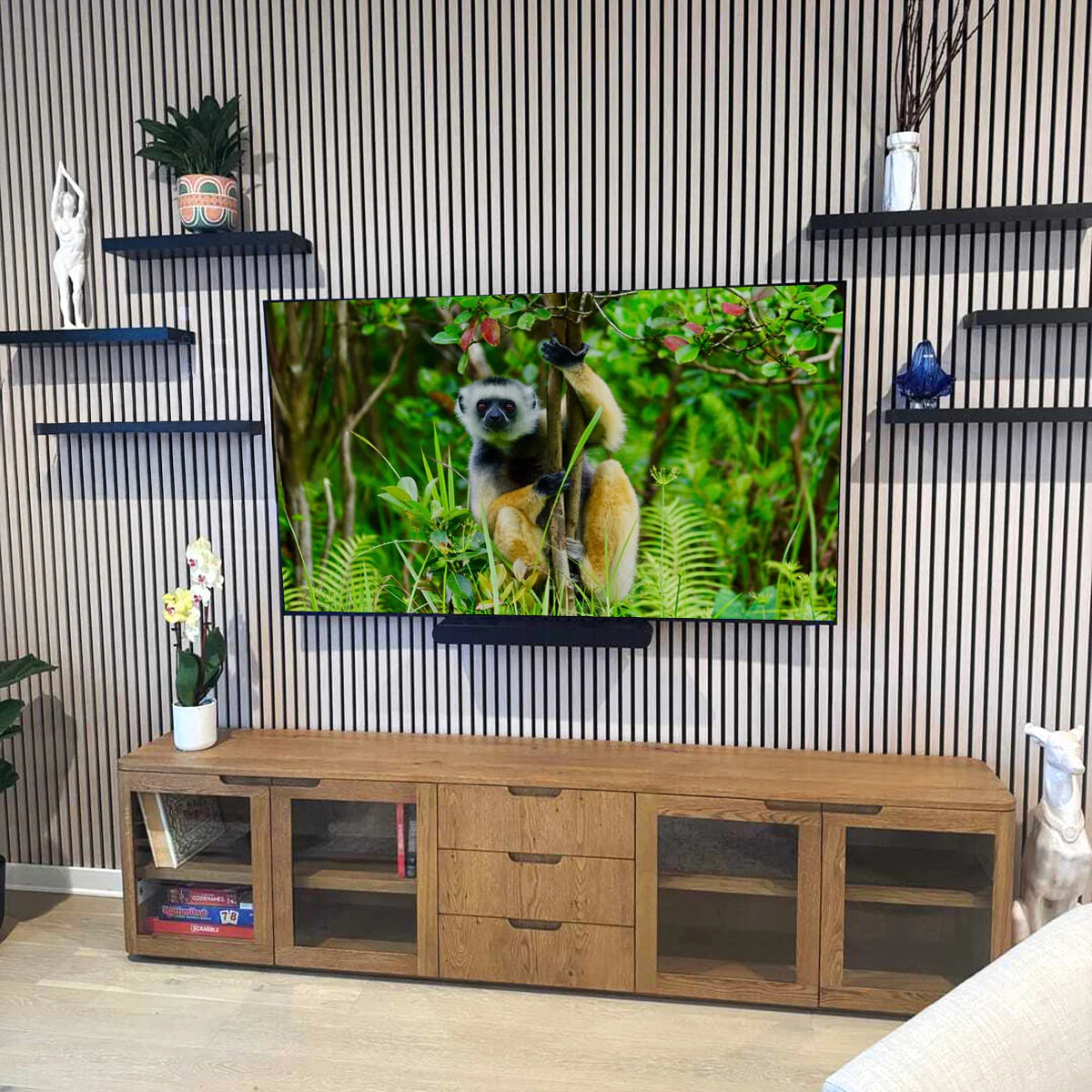 Beachfront Oak Acoustic Slat Panels 120"