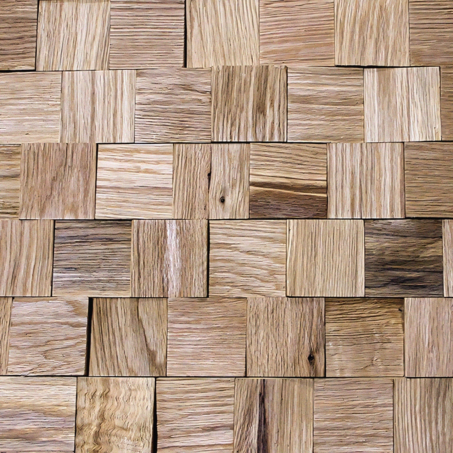Natural Oak 3D Block Wall Panels – My Store