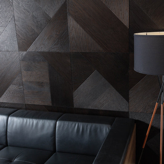 Carbonized Ash Wood Wall Panel