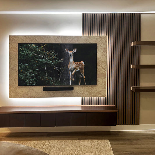 AFD Dark Walnut Acoustic Slat Panels 108.2"