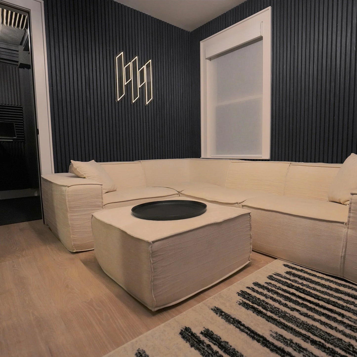 Graphite Oak Acoustic Slat Panels 94.5"